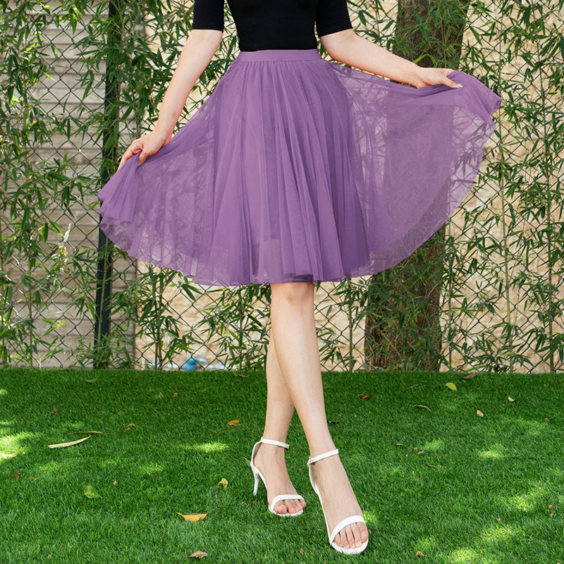Dreamy Tulle Skirt for Lovers Soulmates & Friends | same ANTHEM - Ash Purple / Free Size - Skirt