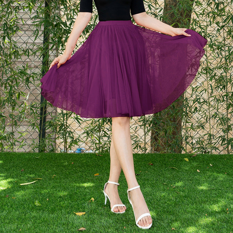 Dreamy Tulle Skirt for Lovers Soulmates & Friends | same ANTHEM - Dark Purple / Free Size - Skirt