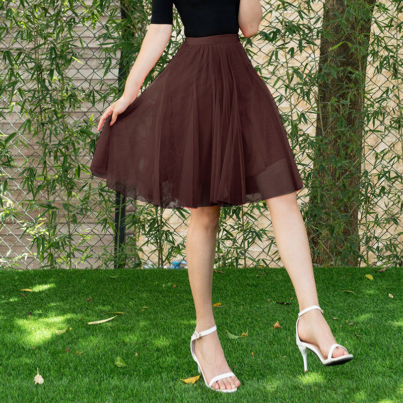 Dreamy Tulle Skirt for Lovers Soulmates & Friends | same ANTHEM - Deep Brown / Free Size - Skirt