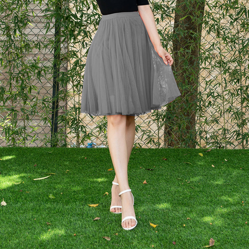 Dreamy Tulle Skirt for Lovers Soulmates & Friends | same ANTHEM - Gray / Free Size - Skirt