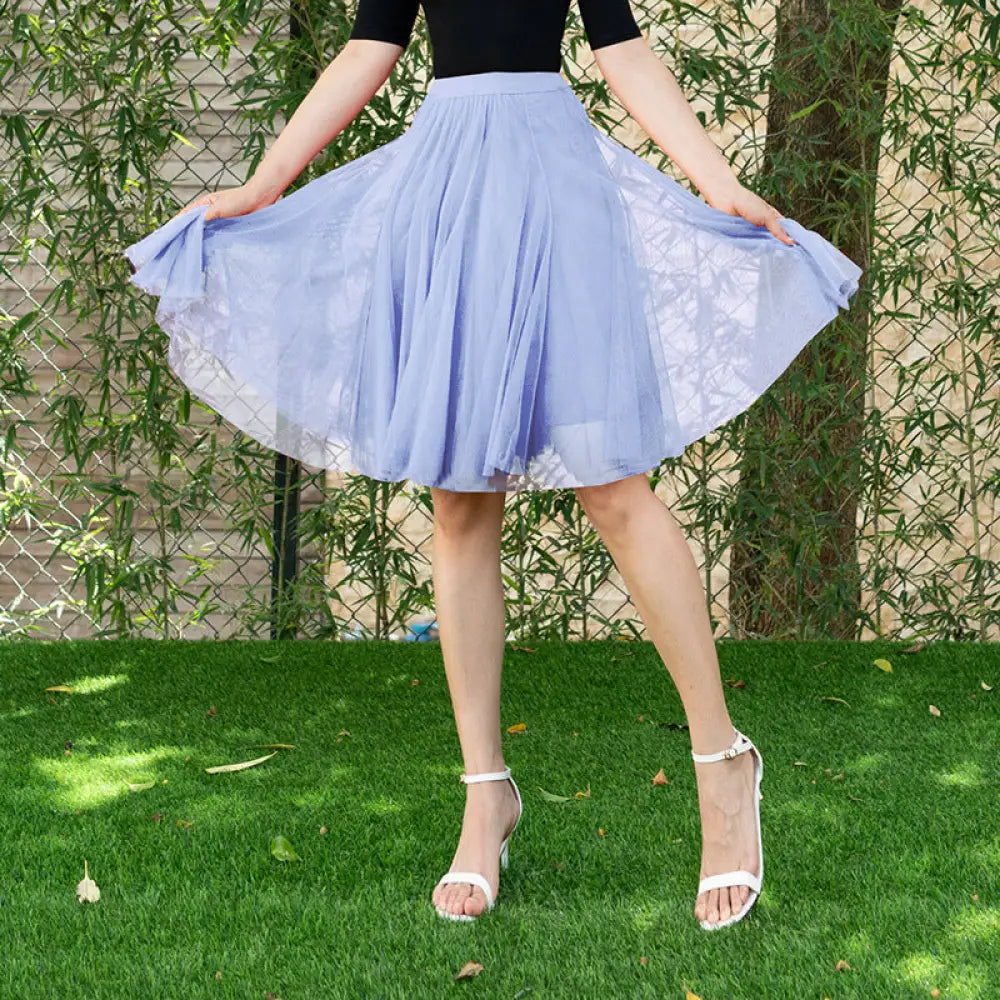 Dreamy Tulle Skirt for Lovers Soulmates & Friends | same ANTHEM - Haze Blue / Free Size - Skirt