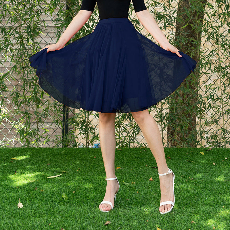 Dreamy Tulle Skirt for Lovers Soulmates & Friends | same ANTHEM - Navy Blue / Free Size - Skirt