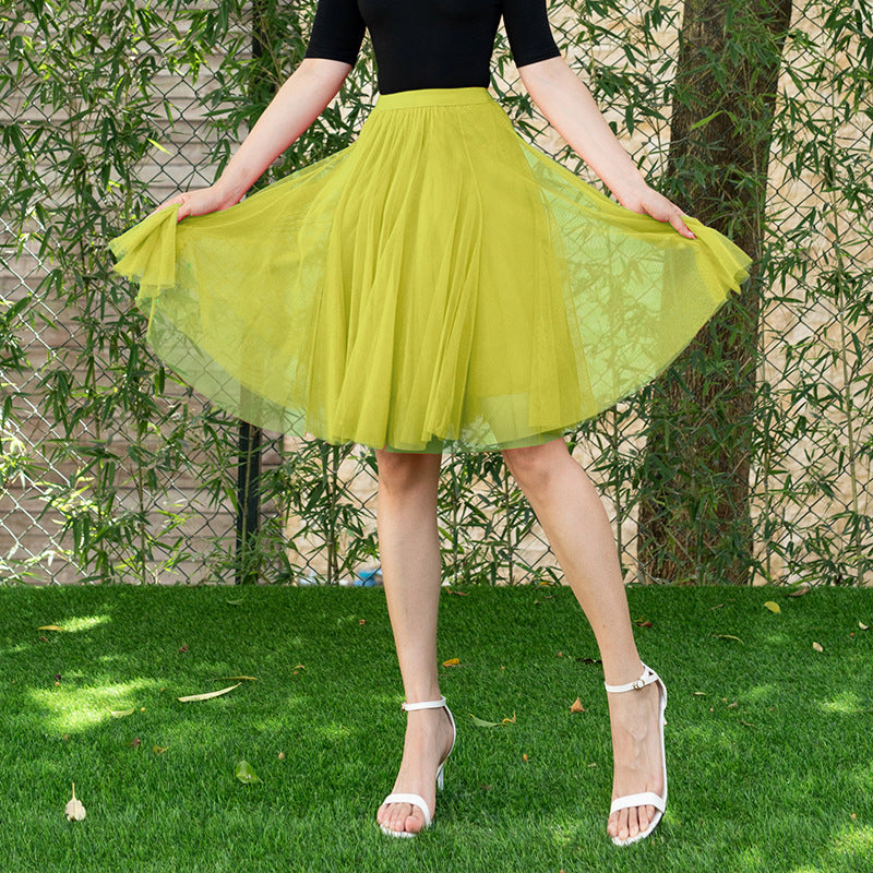 Dreamy Tulle Skirt for Lovers Soulmates & Friends | same ANTHEM - Soy Sprout Yellow / Free Size - Skirt