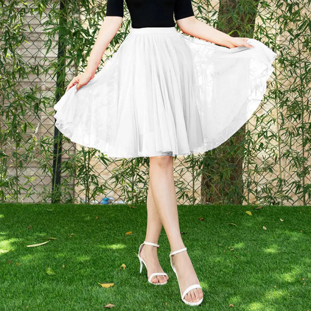 Dreamy Tulle Skirt for Lovers Soulmates & Friends | same ANTHEM - White / Free Size - Skirt