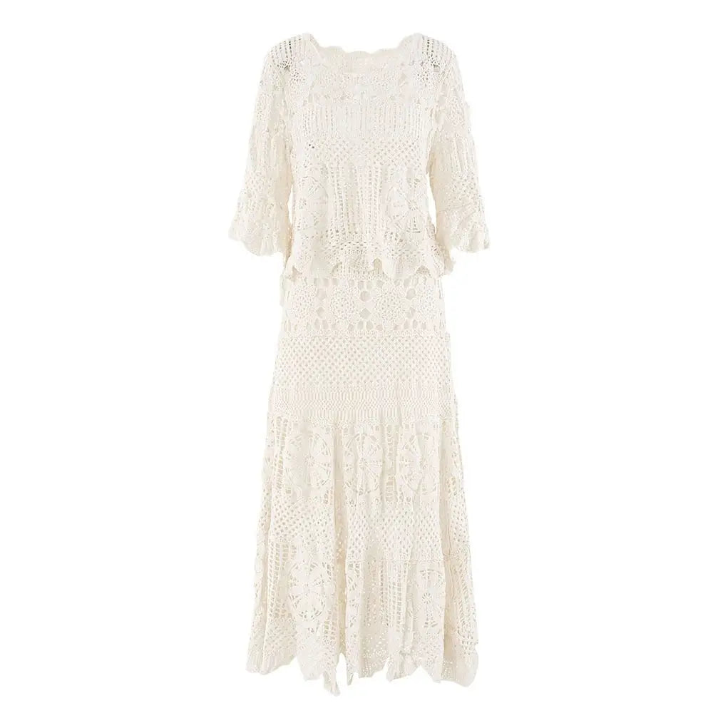 Dreamy Two-Piece Skirt Set – same ANTHEM - Beige / One Size