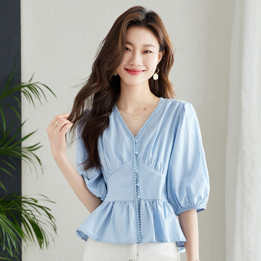 Dreamy V-Neck Summer Top for Women – Soft Streetwear | same ANTHEM