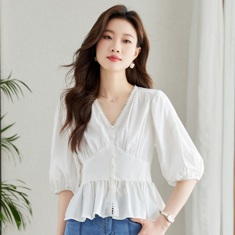 Dreamy V-Neck Summer Top for Women – Soft Streetwear | same ANTHEM