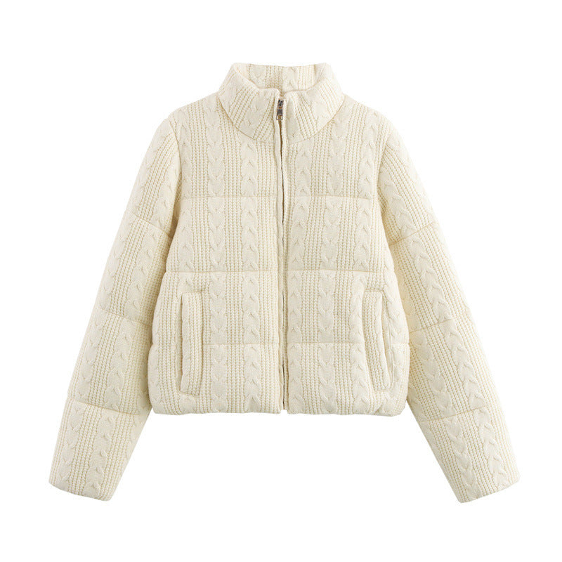 Dreamy Woven Jacket – Casual Warm & Made for Soulmates - Beige White / L