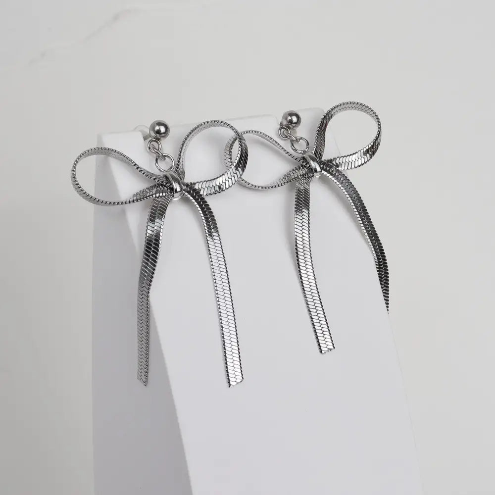 Electroplating Real Gold Simple Women’s Earrings - Silver Medium Style