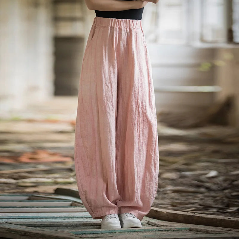 Elegant Cotton Linen Baggy Cargo Pants – Casual Boho Chic for Free Spirits | Same ANTHEM