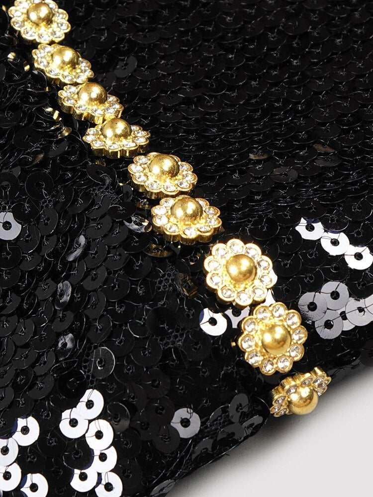 Elegant Crystal Sequin Dinner Dress | same ANTHEM.