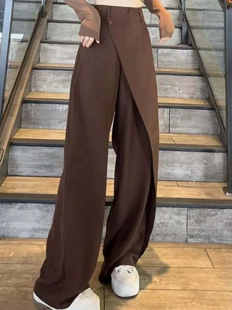 Elegant Irregular Wide Leg Pants - Chic & Loose | same ANTHEM