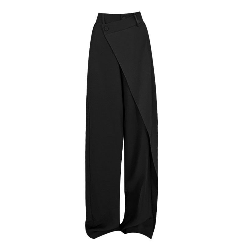 Elegant Irregular Wide Leg Pants - Chic & Loose | same ANTHEM - Black / L