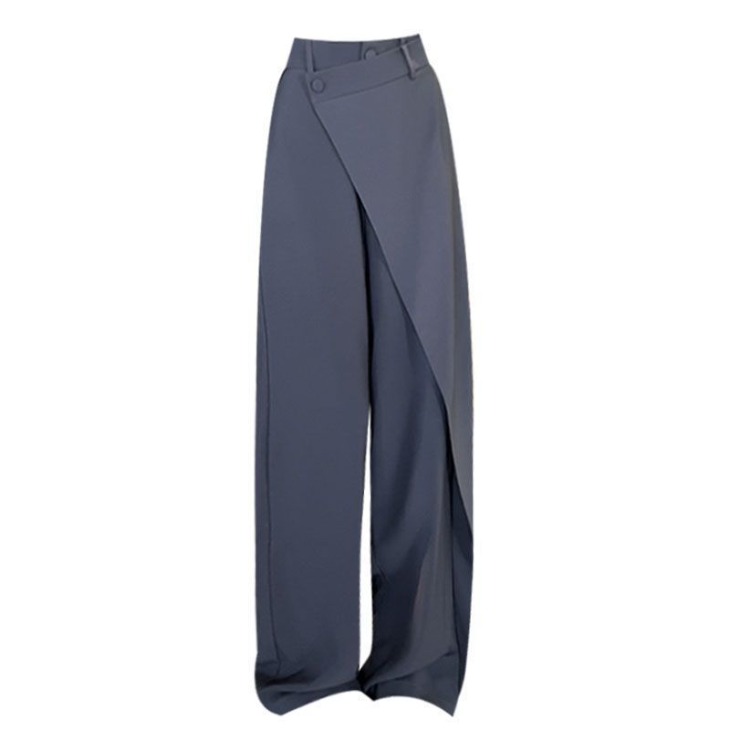 Elegant Irregular Wide Leg Pants - Chic & Loose | same ANTHEM - Gray / L