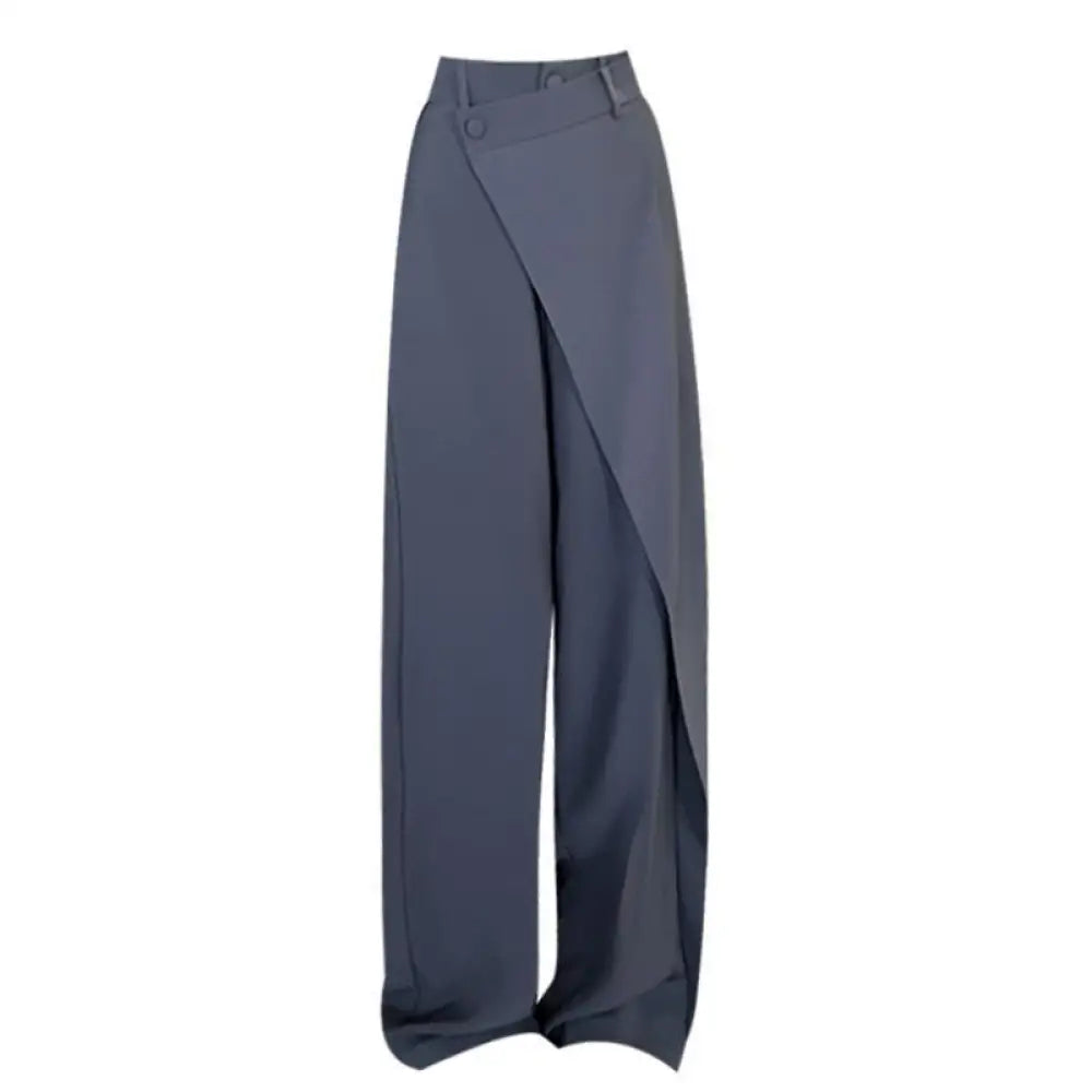 Elegant Irregular Wide Leg Pants - Chic & Loose | same ANTHEM - Gray / L