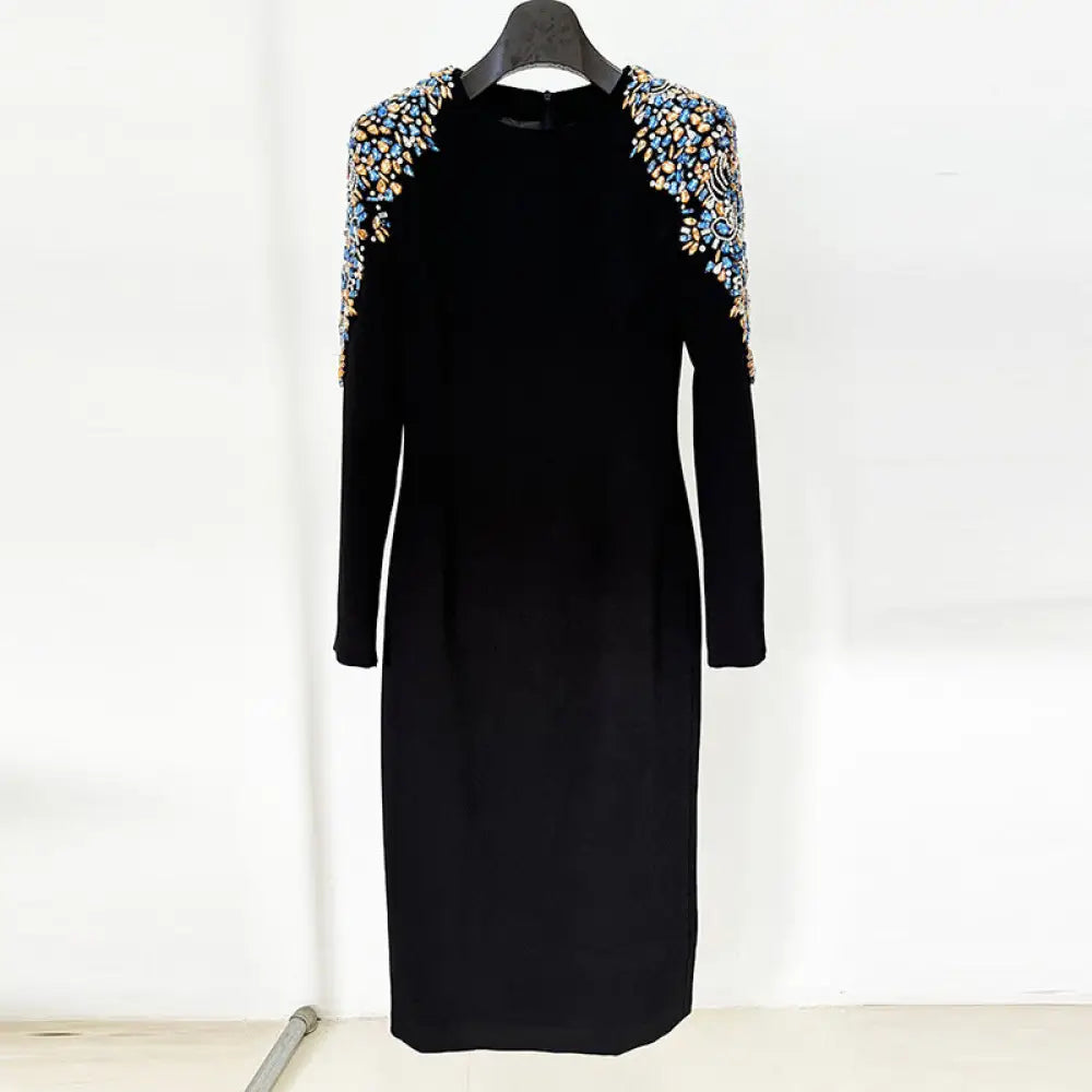 Elegant Long Sleeve Party Dress | same ANTHEM. - Black / S