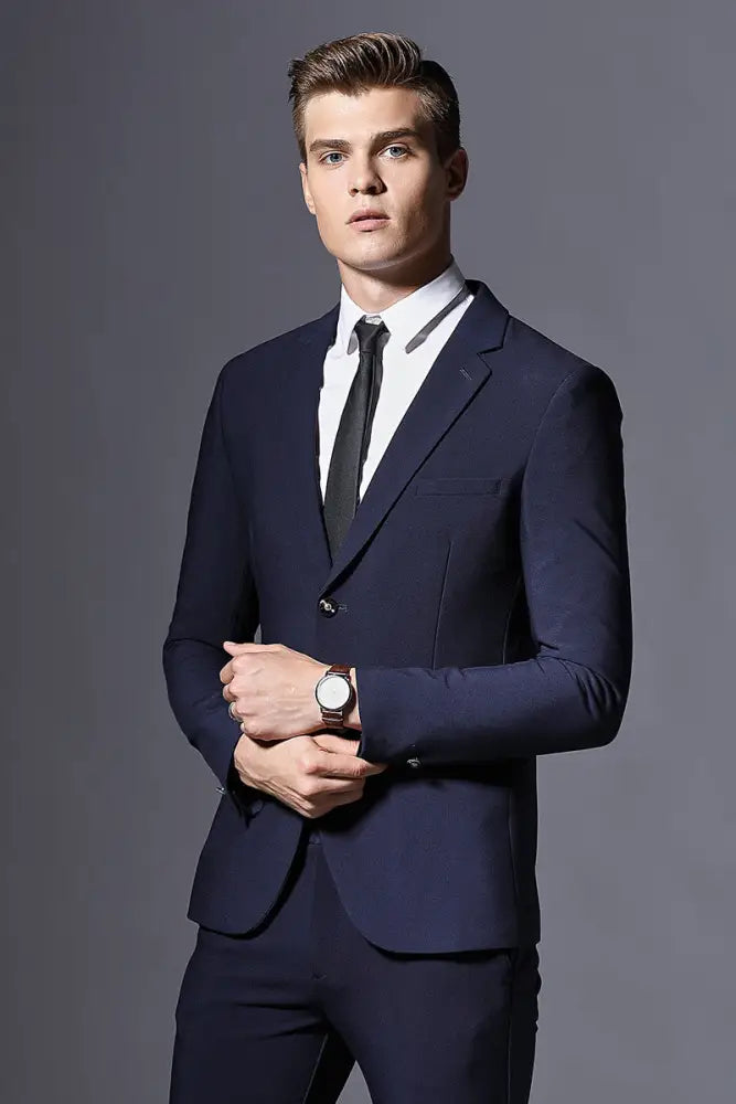 Elegant Men’s Suit for Weddings & Dinner Parties | Tailored Streetwear | same ANTHEM - Blue / 3XL