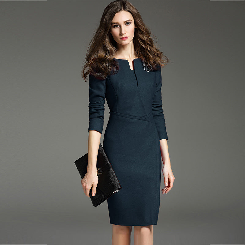 Formal Temperament Elegant And Intellectual Mid-sleeve Red Dress Women - Bag