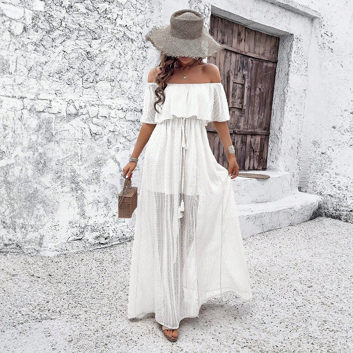 Elegant Off-Shoulder Lover’s Dress | same ANTHEM® - White / L - Dress