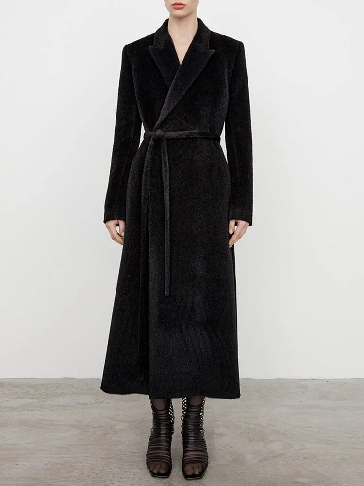 Elegant Vintage Trench Coat Women | Notched Collar Lace-Up | soulmate wear | same ANTHEM