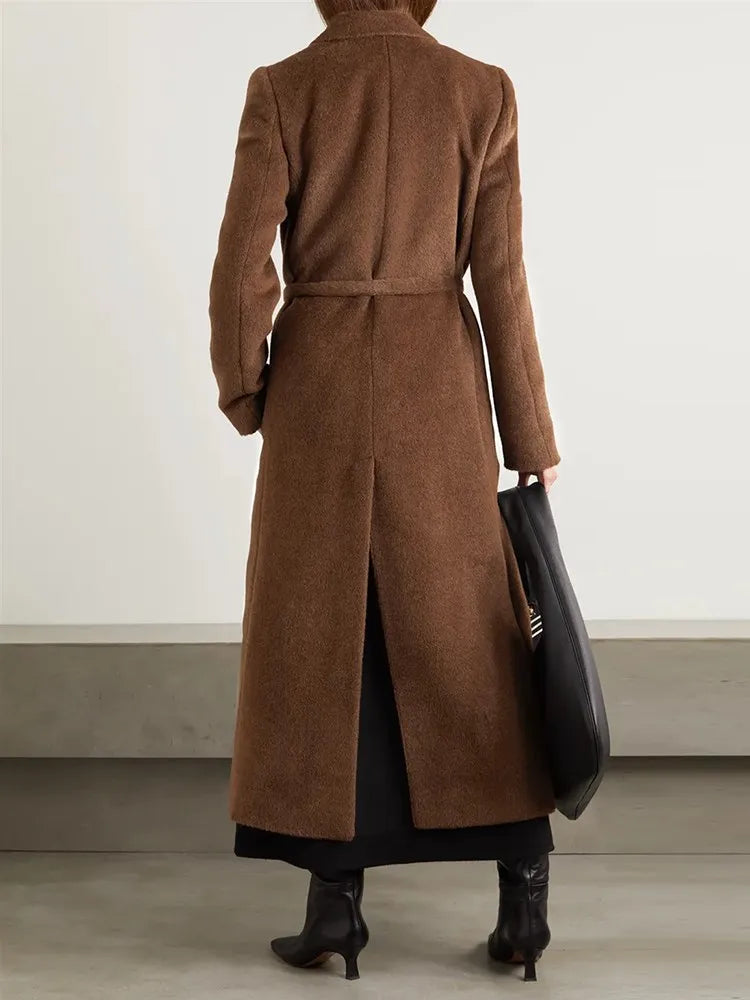 Elegant Vintage Trench Coat Women | Notched Collar Lace-Up | soulmate wear | same ANTHEM