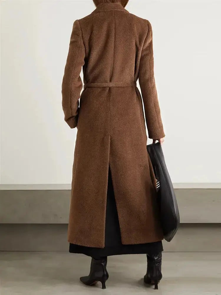 Elegant Vintage Trench Coat Women | Notched Collar Lace-Up | soulmate wear | same ANTHEM