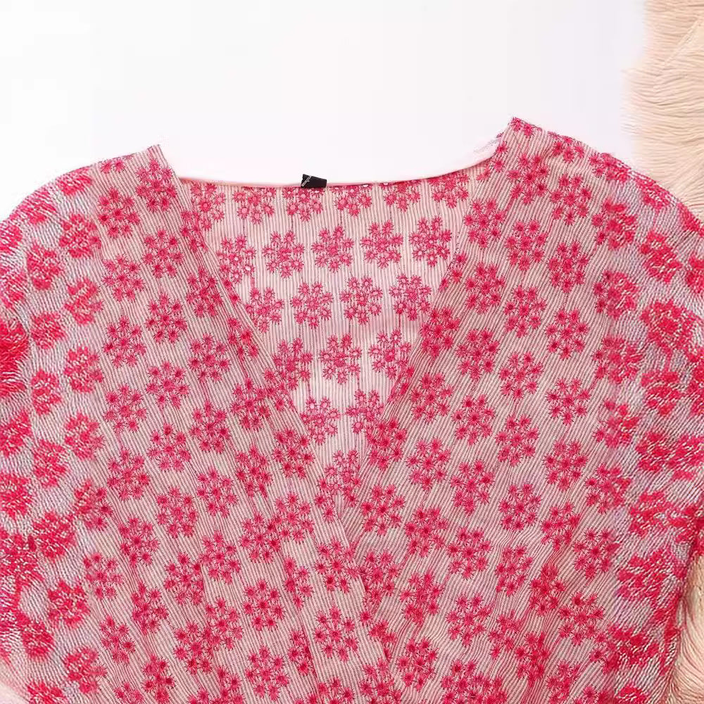 Embroidered Hollow-Out Short Top – Boho Chic & Dreamy | same ANTHEM