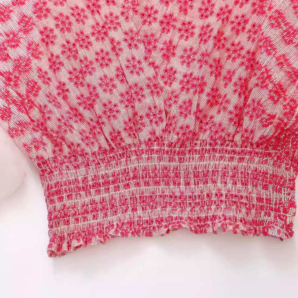 Embroidered Hollow-Out Short Top – Boho Chic & Dreamy | same ANTHEM