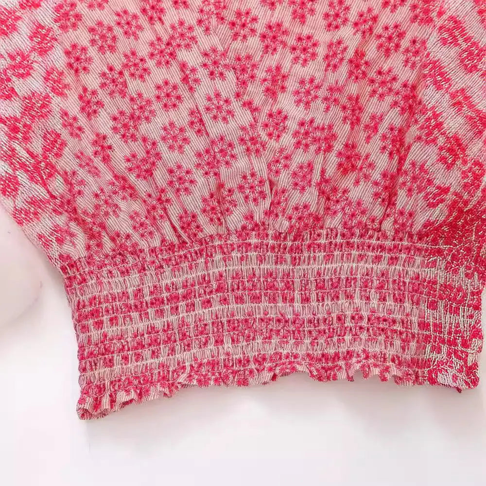 Embroidered Hollow-Out Short Top – Boho Chic & Dreamy | same ANTHEM