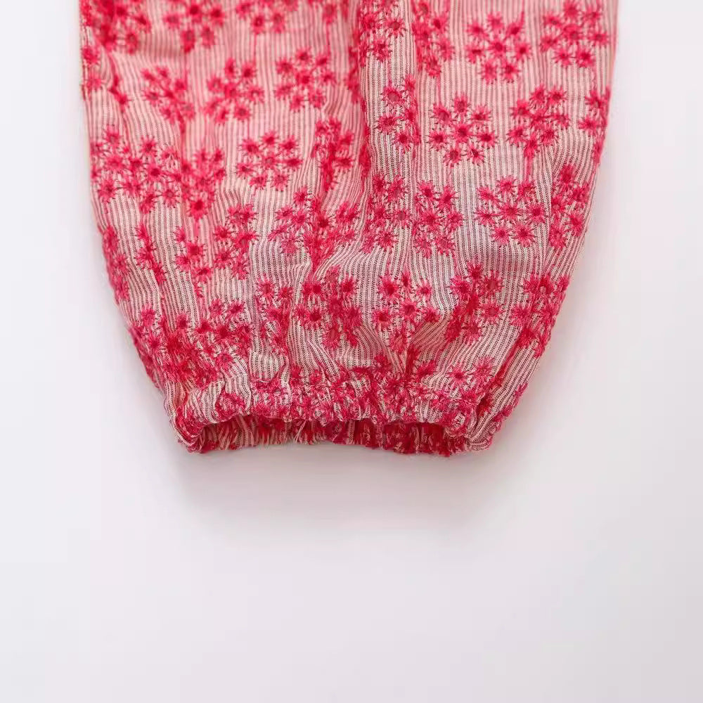 Embroidered Hollow-Out Short Top – Boho Chic & Dreamy | same ANTHEM