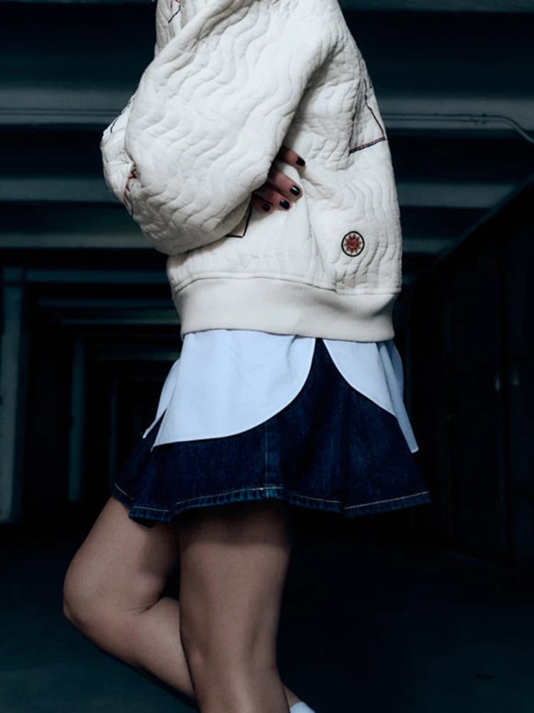 Embroidered Oversized Quilted Sweatshirt – same ANTHEM | French Chic Soulmate Style
