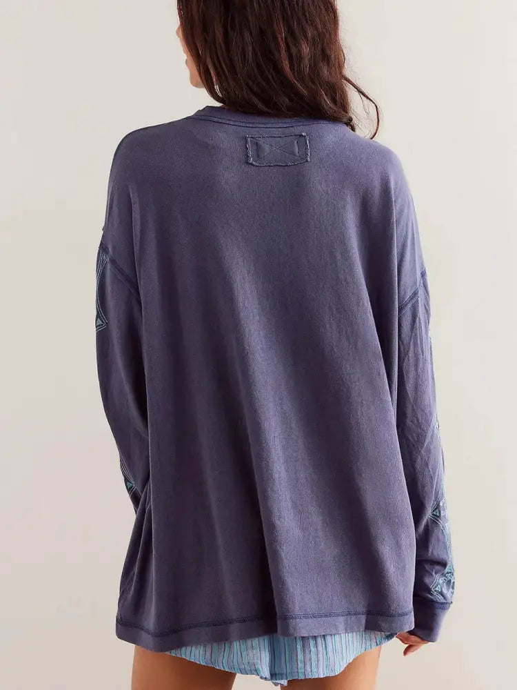 Embroidered Round Neck Sweatshirt – same ANTHEM.
