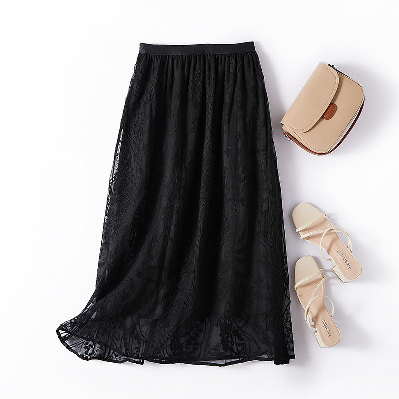 Embroidery Fairy Silk Skirt – French Style Romantic Tulle Skirt | Made for Lovers & Friends | Wear Your Style Sing