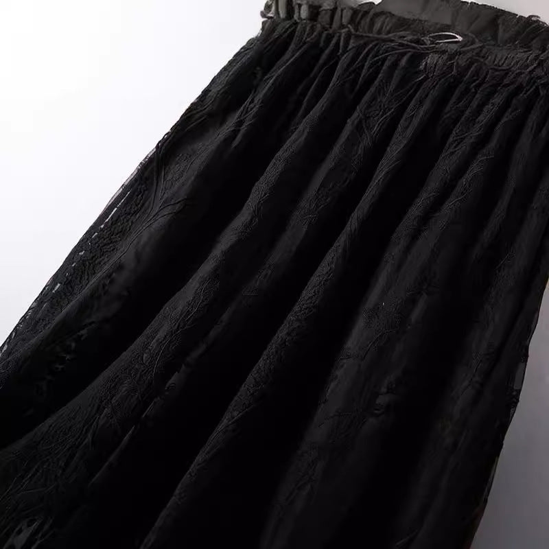Embroidery Fairy Silk Skirt – French Style Romantic Tulle Skirt | Made for Lovers & Friends | Wear Your Style Sing