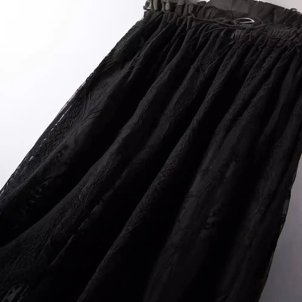 Embroidery Fairy Silk Skirt – French Style Romantic Tulle Skirt | Made for Lovers & Friends | Wear Your Style Sing