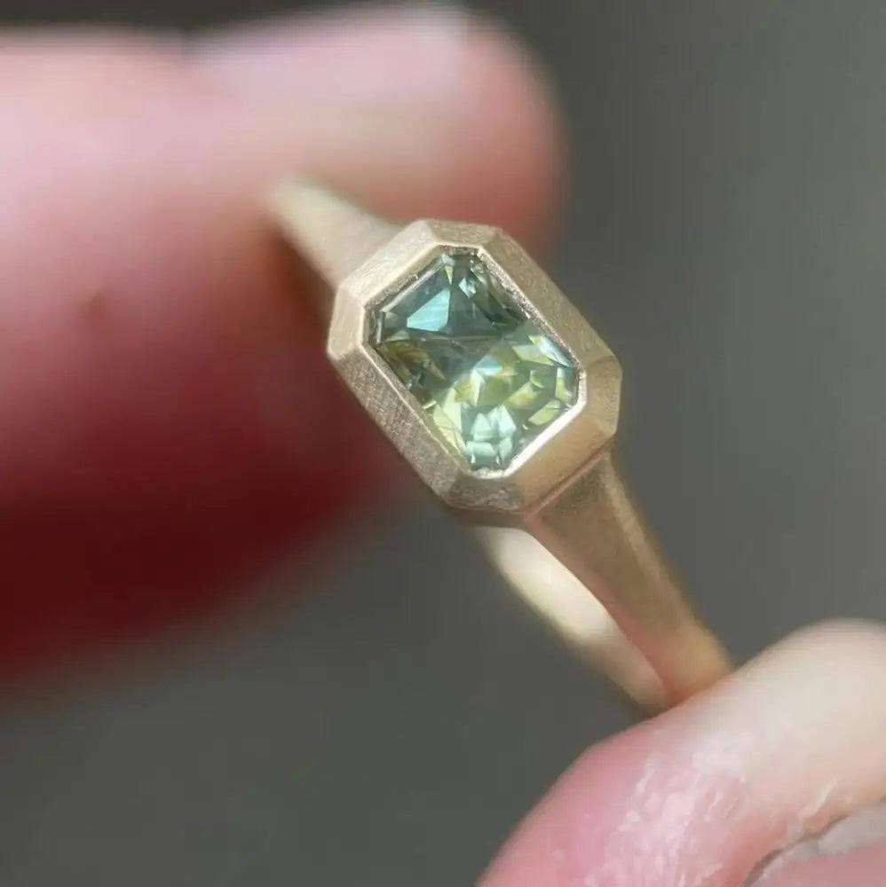 Emerald Honeycomb Zircon Ring | Boho Statement Jewelry | Same Anthem