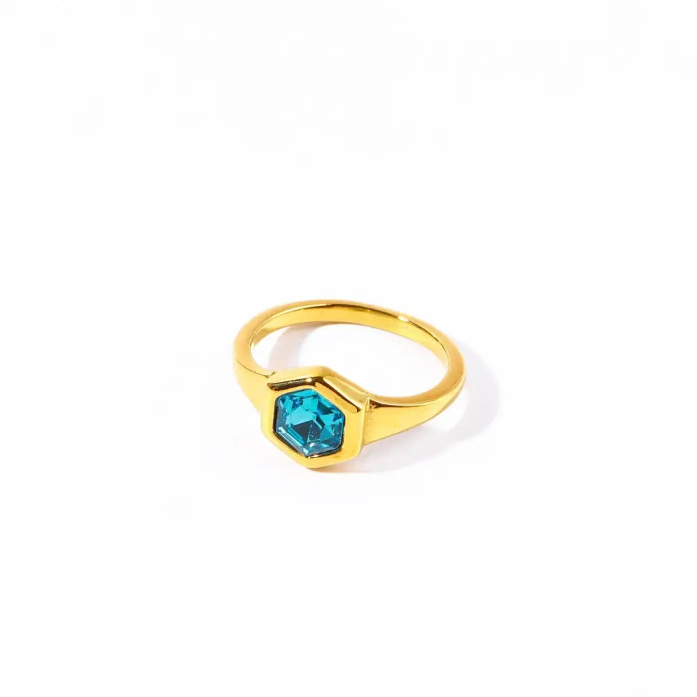 Emerald Honeycomb Zircon Ring | Boho Statement Jewelry | Same Anthem