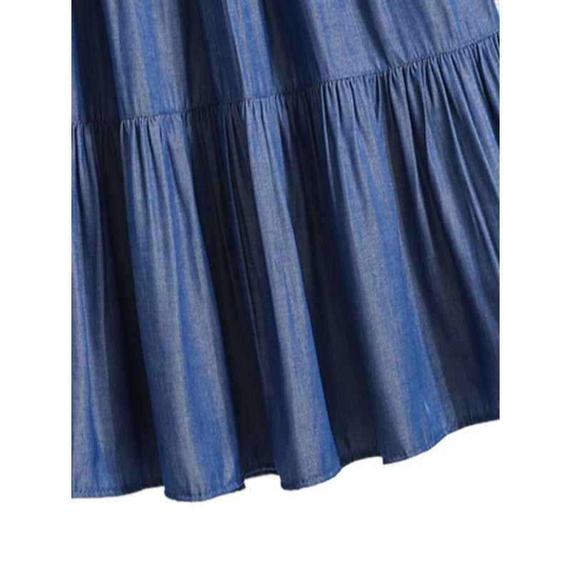 encel A-Line Denim Skirt – Dreamy Silky Style for Soulmates | Same ANTHEM