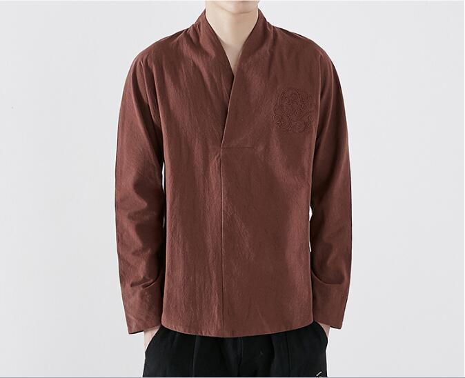 Ereganto Men’s Shirt – Soulmate Streetwear with French-Japanese Vibes | same ANTHEM - Caramel / 2XL - Bag