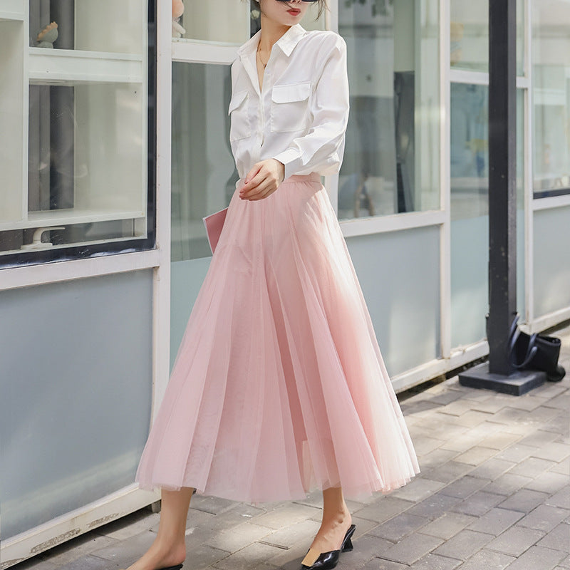 Ethereal Tulle Skirt – Whimsical Romantic Skirt for Parties & Special Occasions | Same ANTHEM - Pink / Free Size