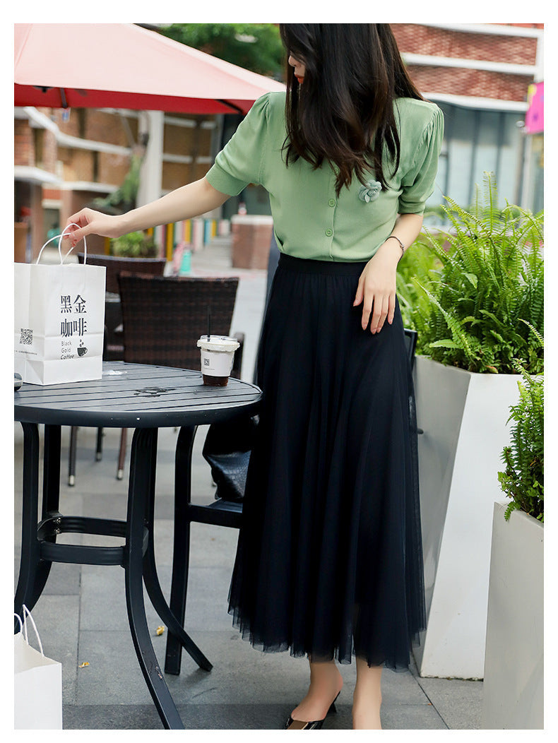 Ethereal Tulle Skirt – Whimsical Romantic Skirt for Parties & Special Occasions | Same ANTHEM - Black / Free Size