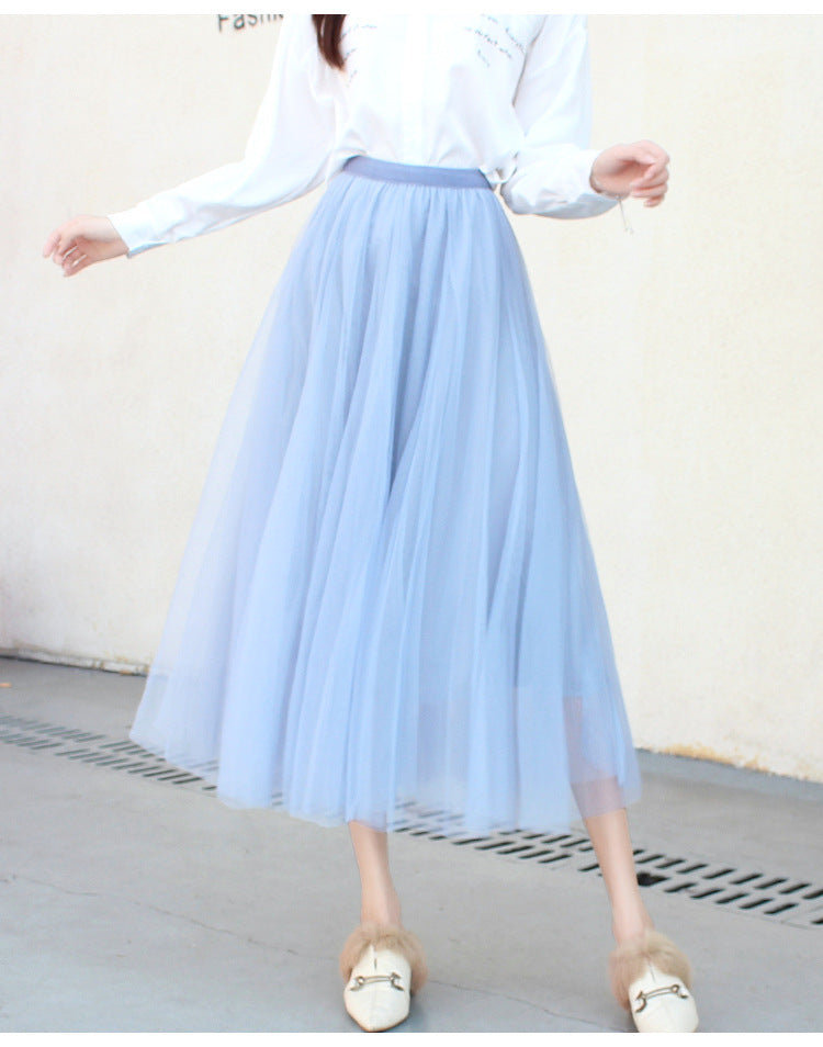 Ethereal Tulle Skirt – Whimsical Romantic Skirt for Parties & Special Occasions | Same ANTHEM - Sky Blue / Free Size