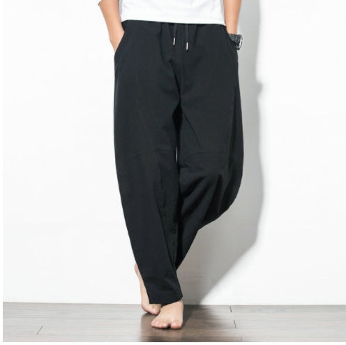 Ethnic Style Cotton & Linen Harem Pants – Casual Soulmate Streetwear | same ANTHEM - Black / 3XL - Pants