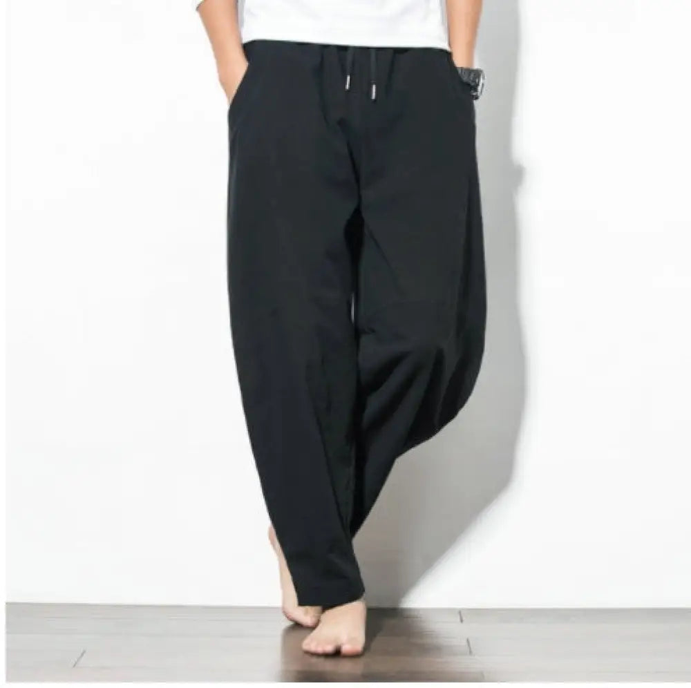 Ethnic Style Cotton & Linen Harem Pants – Casual Soulmate Streetwear | same ANTHEM - Black / 3XL - Pants