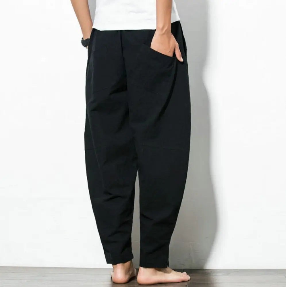 Ethnic Style Cotton & Linen Harem Pants – Casual Soulmate Streetwear | same ANTHEM - Pants