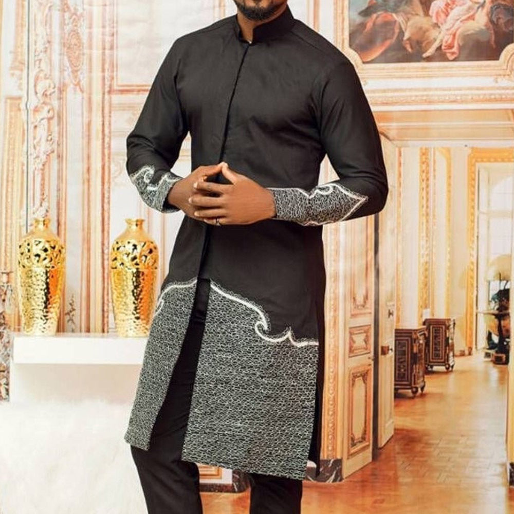 Ethnic Style Traditional Chic Stand Collar Sweater Suit – XL | same ANTHEM - Black / L - Coat