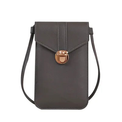 Everyday Crossbody Touchscreen Bag – same ANTHEM | For Soulmates & Style Seekers - Dark Gray / 20cm X 12cm X 0.5cm