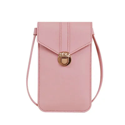 Everyday Crossbody Touchscreen Bag – same ANTHEM | For Soulmates & Style Seekers - Pink / 20cm X 12cm X 0.5cm