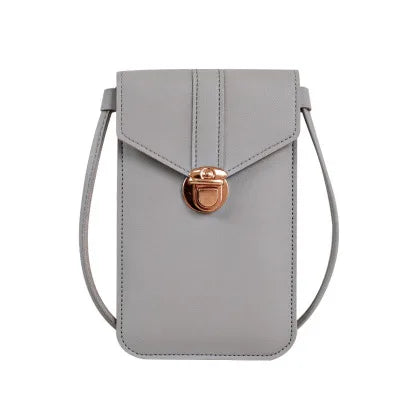 Everyday Crossbody Touchscreen Bag – same ANTHEM | For Soulmates & Style Seekers - light Gray / 20cm X 12cm X 0.5cm