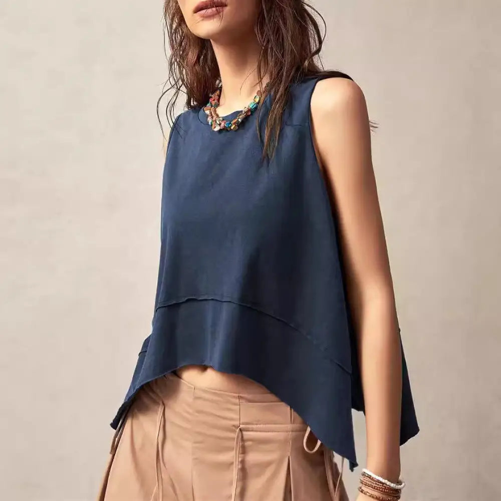 Everyday Sleeveless Shirt – Chill Style for Lovers & Soulmates | same ANTHEM - Sea Blue / L